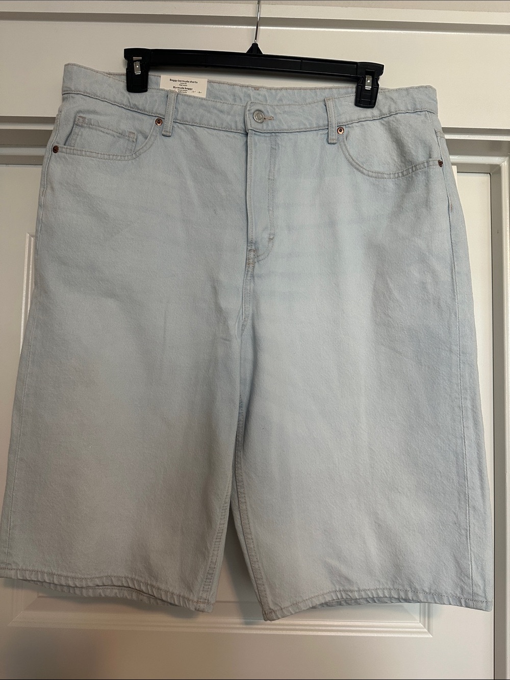H&M Light Blue Baggy Bermuda Shorts